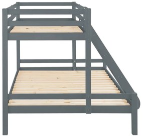 Alpi2 szürke emeletes ágy borovi fenyőből - Støraa