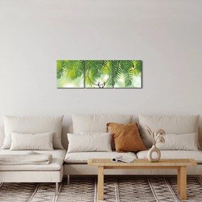 Kép - szarvas az erdőben (órával) (90x30 cm)