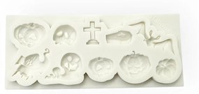 Fondant forma, szilikon, Halloween mix,5,5×14,5cm