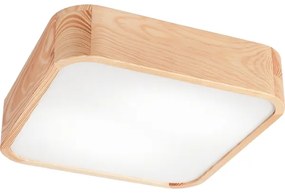 Mennyezeti lámpa NATURAL SQUARE 2xE27/15W/230V 35x35 cm fenyő