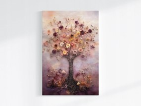 Canvas Vászonkép Dekoráció Szárított Virágok Filc Fa Boho 40x60