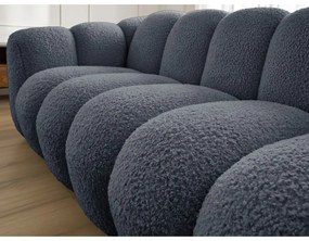 Sötétszürke buklé kanapé 232 cm Hippolyte – Bobochic Paris