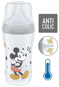 Baba cumisüveg NUK Perfect Match MICKEY Temperature Control 260 ml grey