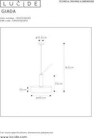Függeszték Bronz GIADA LUCIDE 30472-40-02