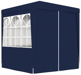 kék rendezvénysátor oldalfalakkal 2 x 2 m 90 g/m²