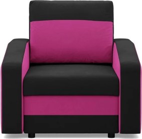 Hewlet fotel, szövet anyag, hab töltet, fekete - rózsaszín