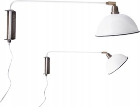 Fali Lámpa fehér, fém kapcsolóval a hálószoba nappaliba