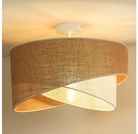 Duolla - Felületre szerelhető csillár YUTE CELLO 1xE27/15W/230V átm. 45 cm barna/szürke