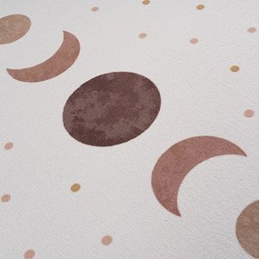 Krémszínű mosható gyerek szőnyeg ø120 cm Coco 1136 – Ayyildiz Carpets