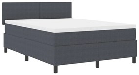 Box Spring Ágy Matraccal Sötét Szürke 160x200 cm Kordbársony Anyag