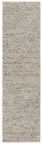 Krémszínű kézi szövésű gyapjúkeverék futószőnyeg 60x230 cm Minerals – Flair Rugs