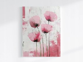 Vászonkép Canvas Olaj Impasto Természet Kert Tavasz Pipacs Virágok 60x80