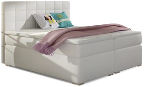 Franciaágy Boxspring 140 cm Abbie (fehér) (matracokkal). 1027410