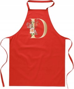 Konyhai Kötény piros D Betűvel Dávid Daria Danka Diana FA_345_cw