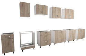 Benita 2 ajtós Alsó konyhaszekrény Sonoma Tölgy-Fehér 80x50x80 cm