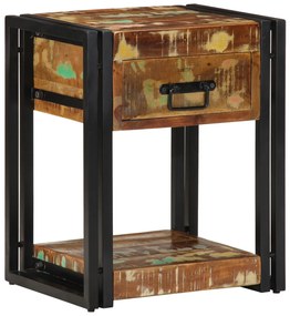 Éjjeli Szekrények 2 db 40x35x50 cm Tömör fa újrahasznosított
