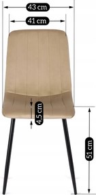 IBIS szék, bézs, velúr