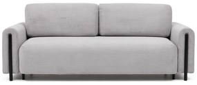 Világosszürke kordbársony kinyitható-tárolóhelyes kanapé 244 cm Arcadova – ELTAP
