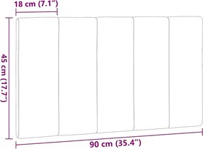 sötétszürke szövet fejtámla párna Hanko 90 cm
