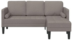 3-Fős Sarokkanapé Bézs 160 cm Szövet