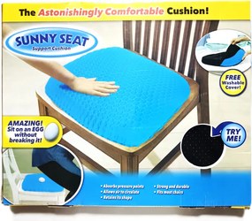 Sunny Seat Egg Sitter Továbbfejlesztett Zselés Ülőpárna Vastagabb Egészségi Párna Otthonra Autóba Irodába Ajándék Mosható Huzattal