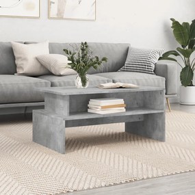 Betonszürke szerelt fa dohányzóasztal 90 x 55 x 42,5 cm