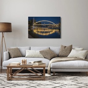Egy híd képe szökőkúttal (90x60 cm)