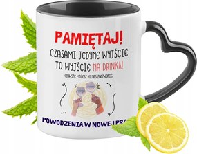 Búcsú a munkától Fekete Bögre Szív alakú Füllel Ajándék