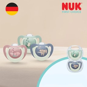 Baba cumi  NUK First Choice Night 0-6m 2 db Hippo/Koala, vel. 0-6 h