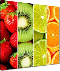 Vászonkép 80x80 Szivárványos gyümölcs mix