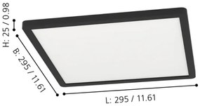 Eglo 900093 - LED RGBW Dimmelhető mennyezeti lámpa ROVITO-Z LED/14,6W/230V fekete