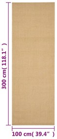 természetes szizálszőnyeg 100x300 cm