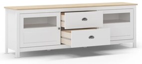 Fehér borovi fenyő TV-állvány 180x59 cm Misti – Marckeric