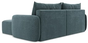 Türkiz kinyitható-tárolóhelyes sarokkanapé (jobb oldali) Kalena – Makamii