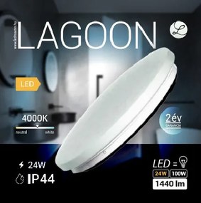 Lagoon 24 W-os ø320 mm kerek natúr fehér mennyezeti lámpa IP44-es védettségű