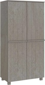 vidaXL HAMAR világosszürke tömör fenyőfa gardrób 89 x 50 x 180 cm