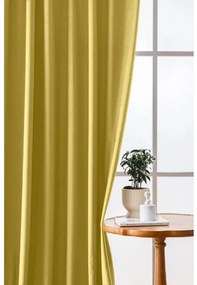 Sötétítő függöny VELVET 140x270 cm, mustárszínű Felfüggesztés: Hullámos sínszalag