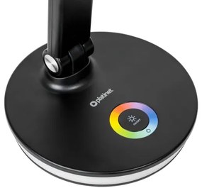 LEDRGBW Dimmelhető asztali lámpa power bank funkcióval LED/12W/5V 2800-6000K fekete