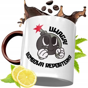 Bordó Bögre Újságírónak Születésnapra Ajándék fényképes nyomattal