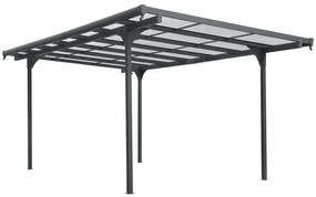 alumínium pergola LANITPLAST ALU 53 antracit + clear PC LG4148