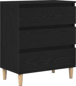 vidaXL Széf fiókkal Fekete tölgy 60 x 35 x 70 cm Faanyag