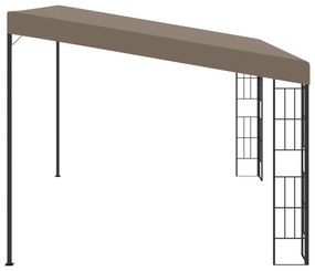 tópszínű falra szerelhető szövetpavilon 4 x 3 m