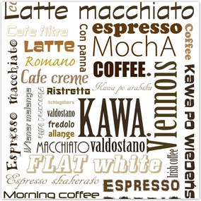 Poszterek 100x100 Kávé típusok