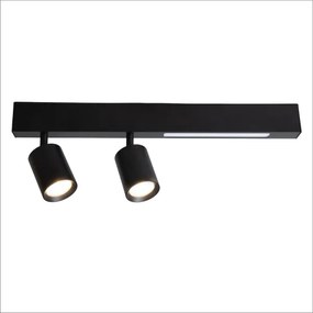 LED Spotlámpa MAGNET LED/5W/230V + 2xGU10/60W 3000/4000K fekete