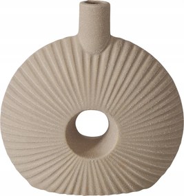 Kerámia Váza Bézs Dekoratív Matt Modern Dámszarvas 18X7X19 CM