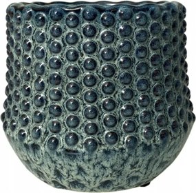 Kék Virágtartó kerek kerámia átm. 13cm