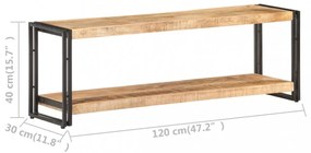 vidaXL nyers mangófa TV-szekrény 120 x 30 x 40 cm