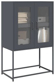 Highboard antracit 68x39x107 cm Acél