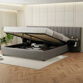 Kárpitozott ágy 180x200 széles ágy hidraulikus füllel 2éjjeliszekrény