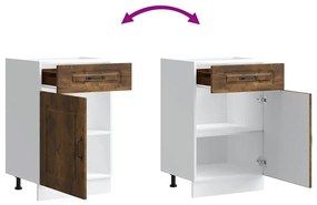 Konyhai alapszekrény Kalmar füstölt tölgy műfa